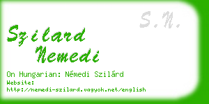 szilard nemedi business card