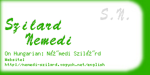 szilard nemedi business card